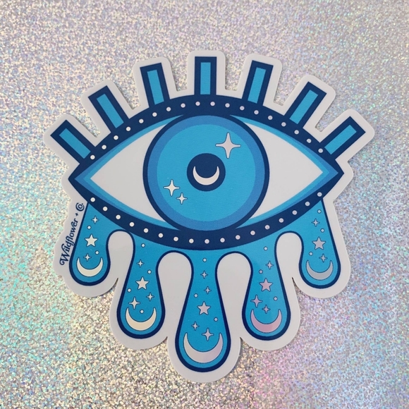 Cosmic Evil Eye Holo Sticker - Picture 3 of 3